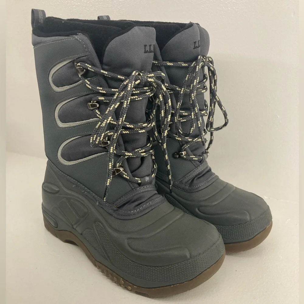 L.L.Bean Gray Winter Boot Kid’s 3G = Women’s 5G Ski Snowboard Holiday Waterproof